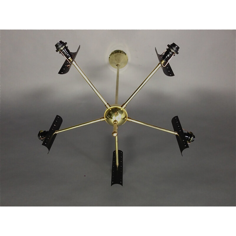 Mid-century chandelier by Maison Lunel - 1950s