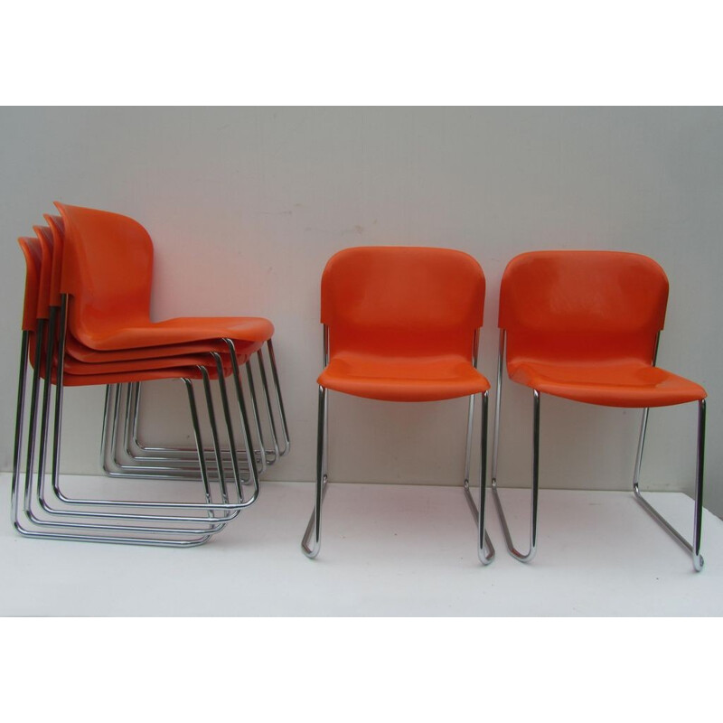 Set of 6 SM 400 Swing Chairs, Gerd LANGE - 1960s