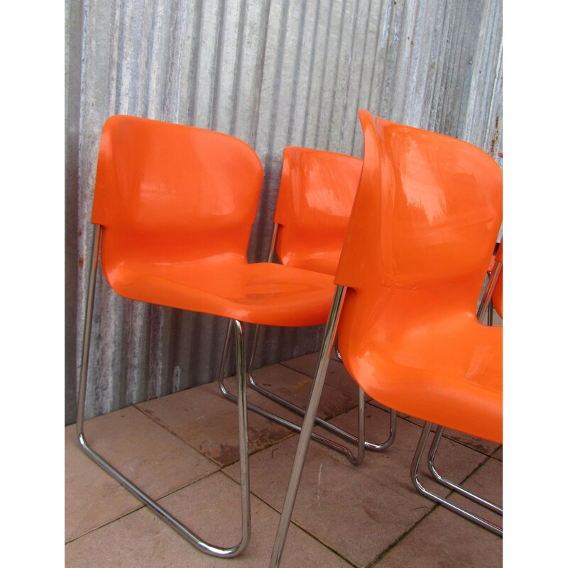 Set of 6 SM 400 Swing Chairs, Gerd LANGE - 1960s