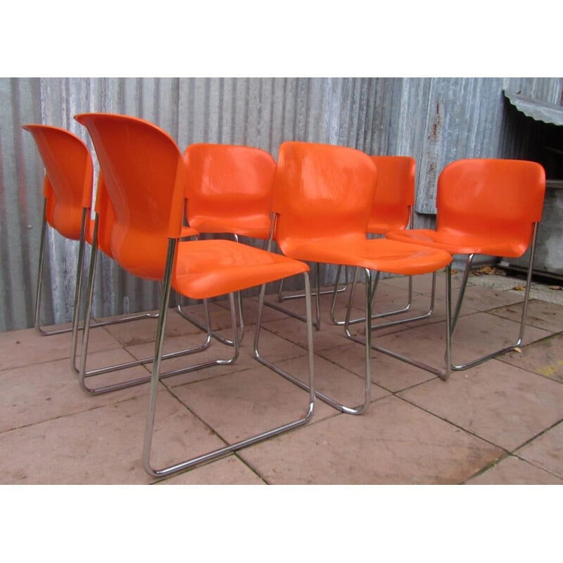 Set of 6 SM 400 Swing Chairs, Gerd LANGE - 1960s