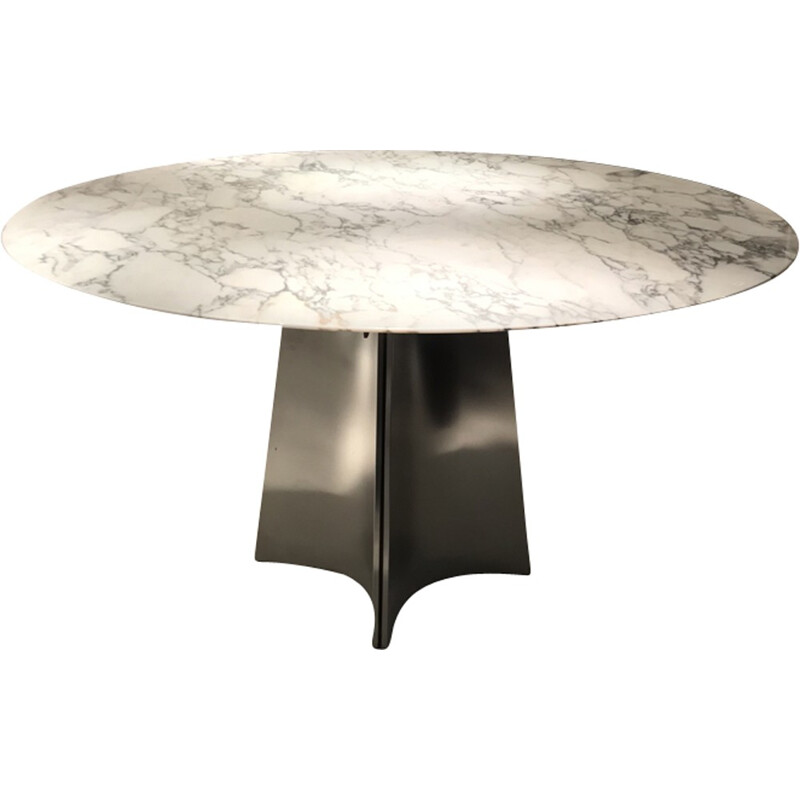 Vintage dining room table in marble by Luigi Saccardo - 1970s