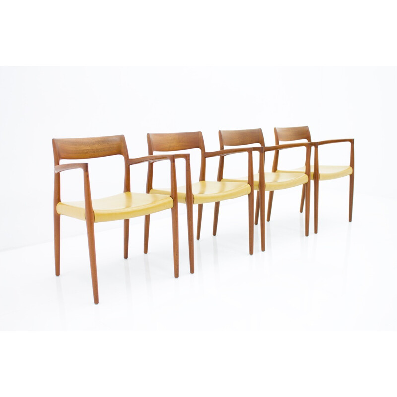 Set of Four Model 57 Desk Chairs by Niels O. Moller - 1960s