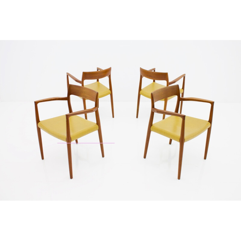 Set of Four Model 57 Desk Chairs by Niels O. Moller - 1960s