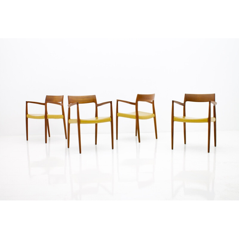 Set of Four Model 57 Desk Chairs by Niels O. Moller - 1960s