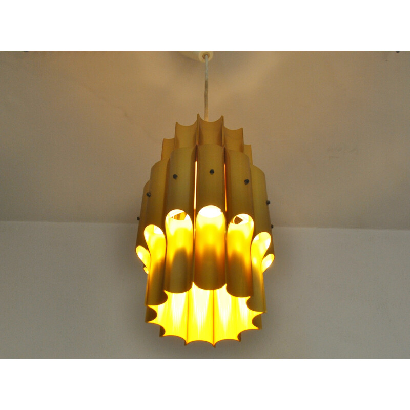 Vintage Pan Pendant Lamp by Bent Karlby for LYFA  - 1960s