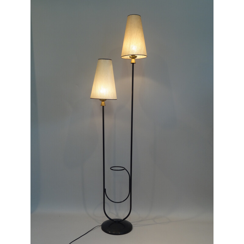 Vintage floor lamp with 2 lights - 1950s