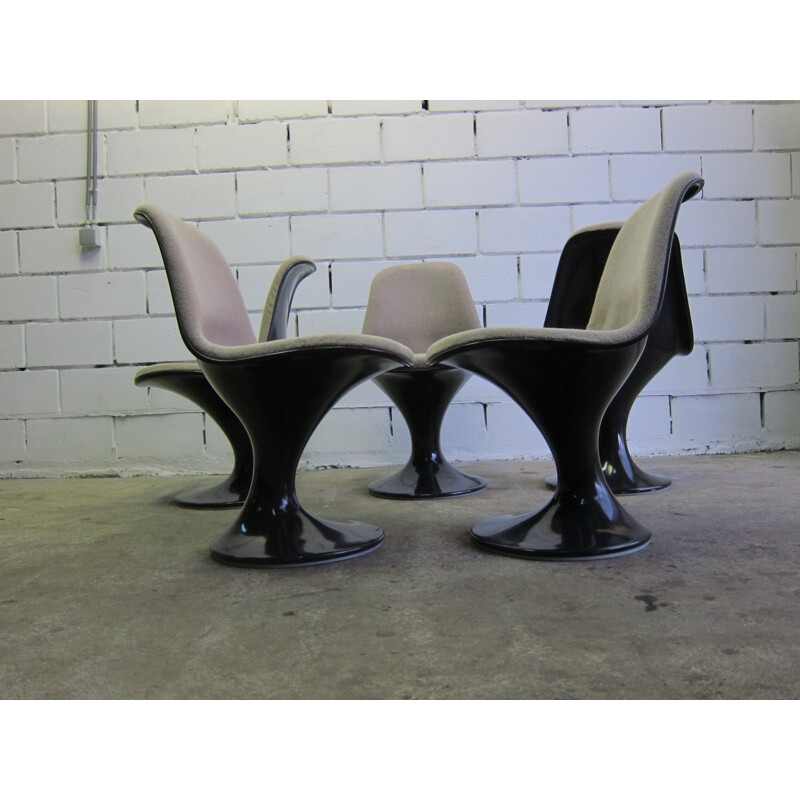 Table à repas "Orbit" & 5 chaises par Farmer & Grunder pour Herman Miller - 1971