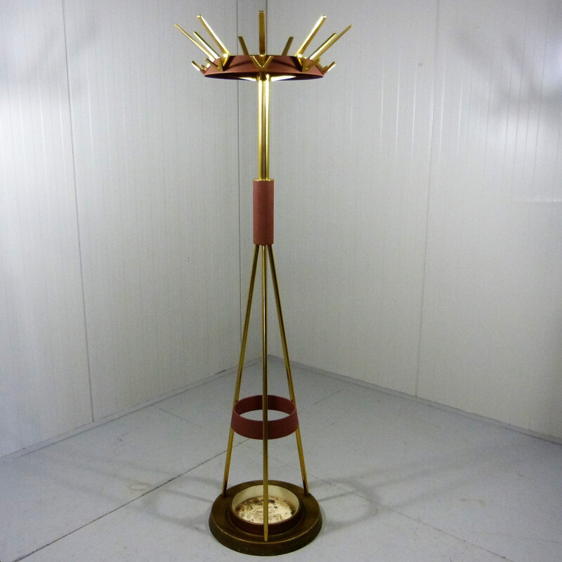 Vintage Big Brass Coat Stand - 1960s