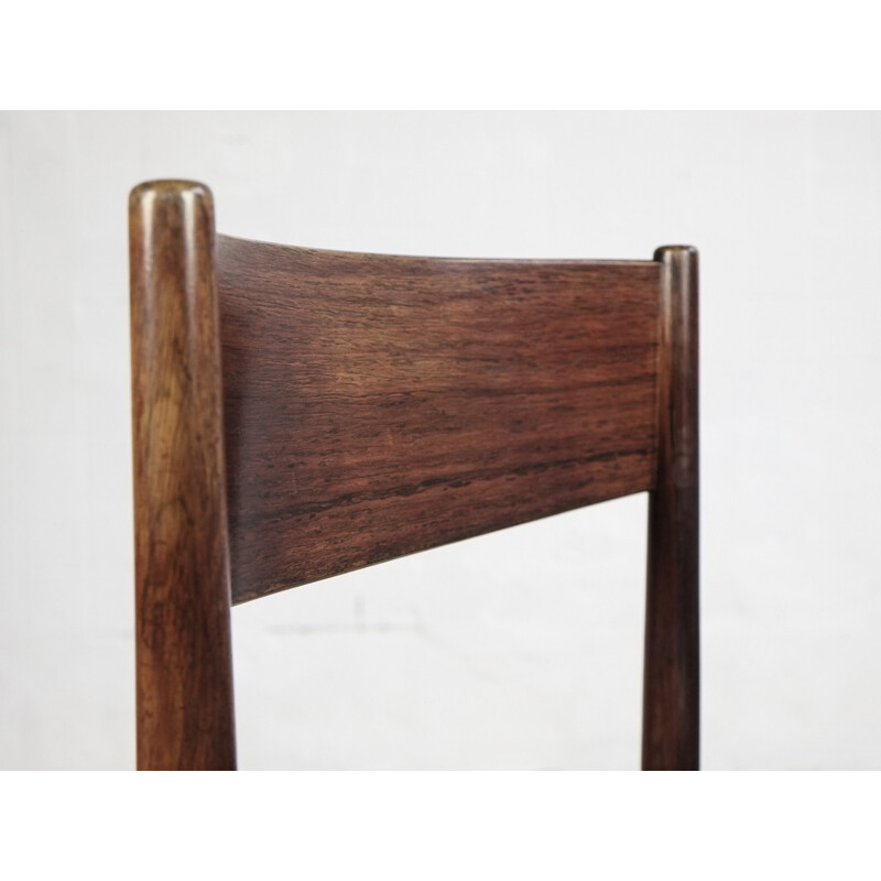 Vintage set of 4 chairs in rosewood and leather by Arne Vodder for Sibast - 1960s