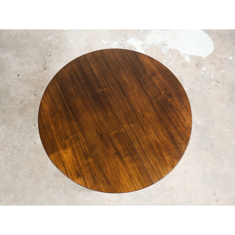 Vintage round table in rosewood by Sibast - 1960s