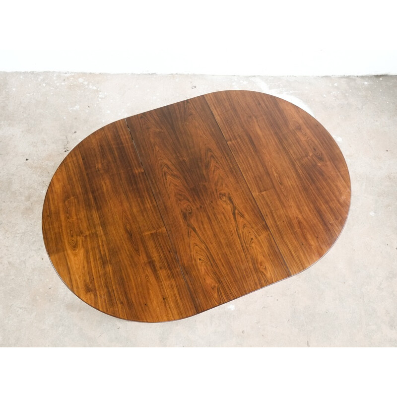 Vintage round table in rosewood by Sibast - 1960s
