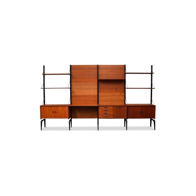 Vintage modular free standing wall-unit by Louis Van Teeffelen for Wébé - 1960s