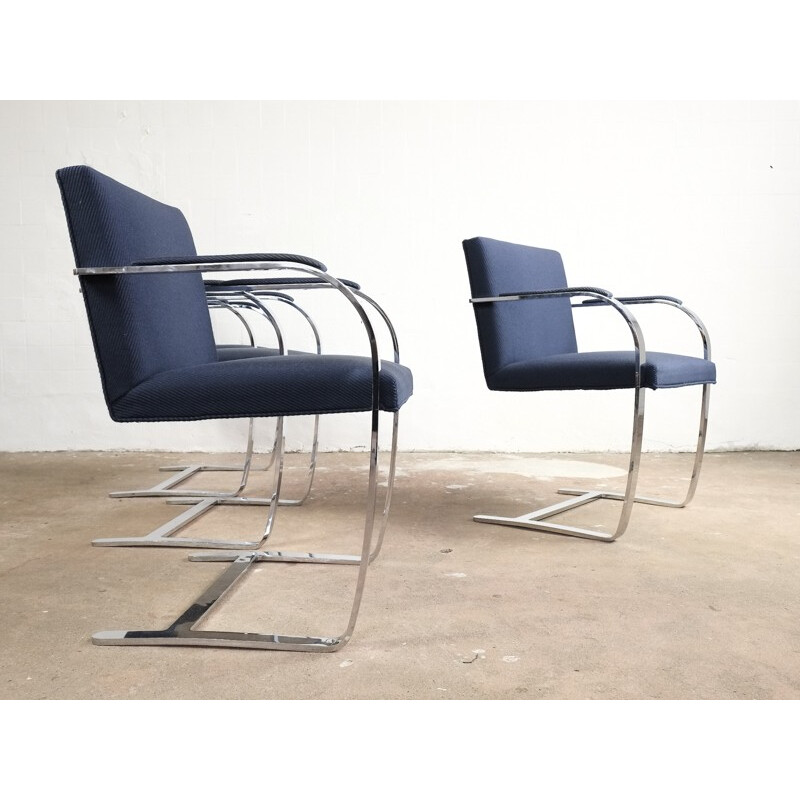 Vintage Set of 6 "BRNO" chairs by Ludwig Mies van der Rohe for Knoll International - 1930s