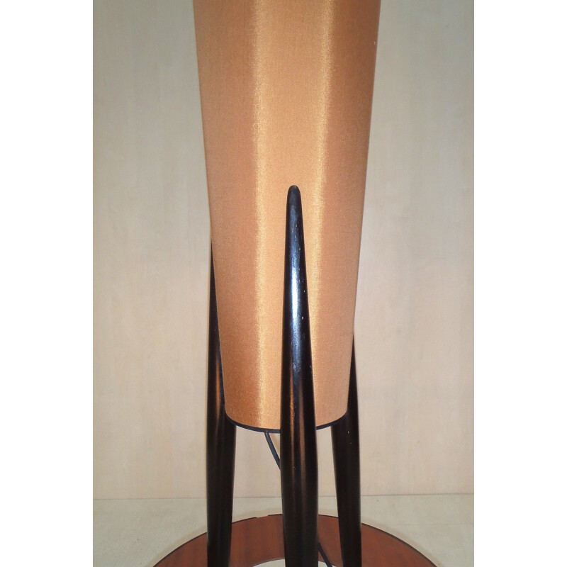 Floor lamp with 3 feets in wood - 1950s