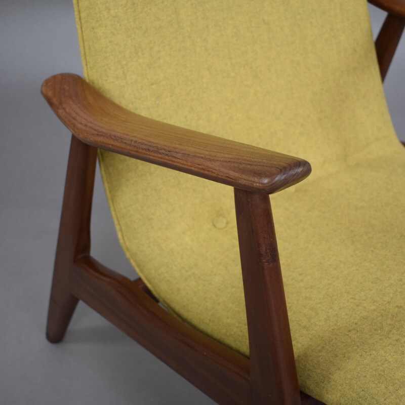 Fauteuil lounge vintage par Louis Van Teeffelen pour Webe - 1960