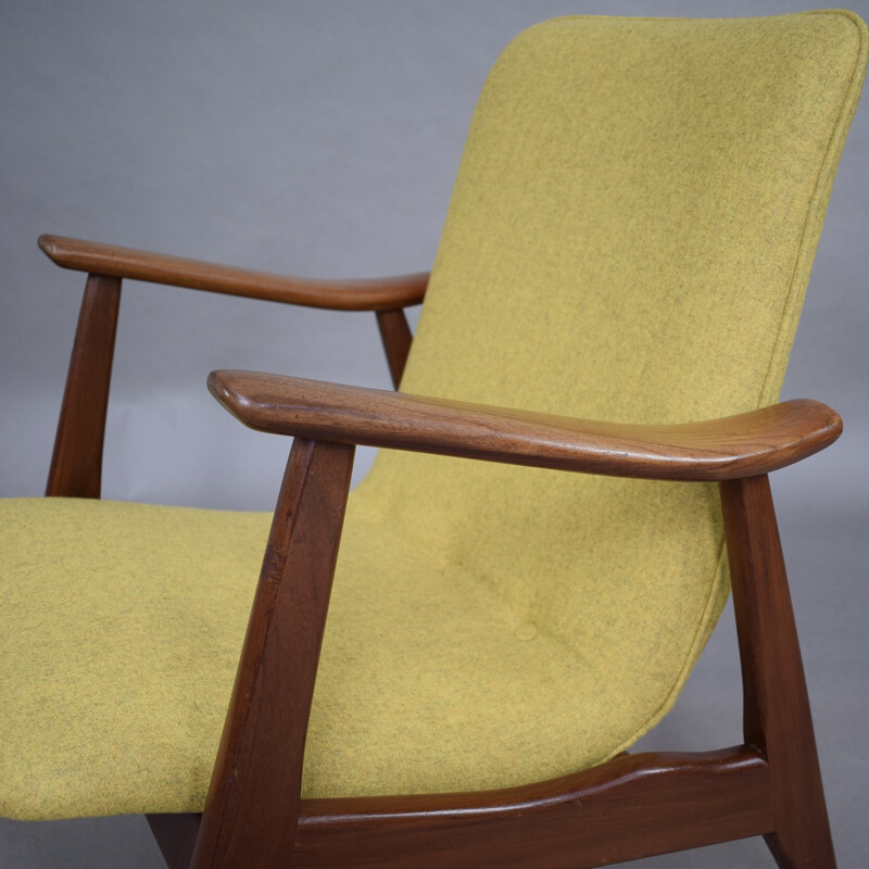 Fauteuil lounge vintage par Louis Van Teeffelen pour Webe - 1960