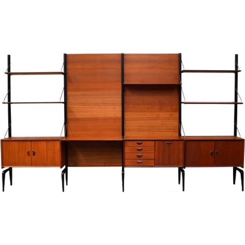 Vintage modular free standing wall-unit by Louis Van Teeffelen for Wébé - 1960s