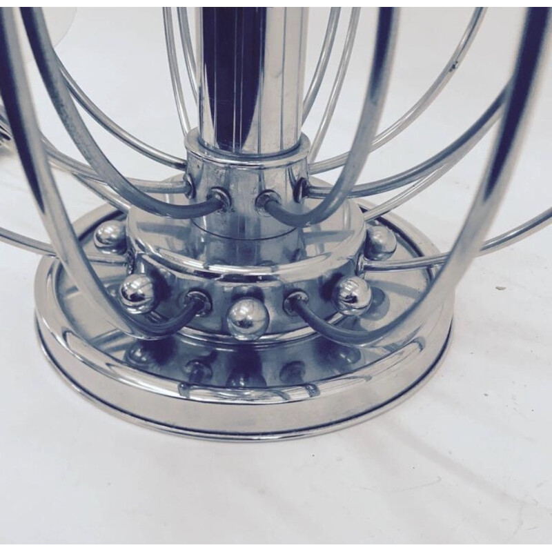 Verchromte Vintage-Tischlampe aus dem Weltraumzeitalter, Italien 1960