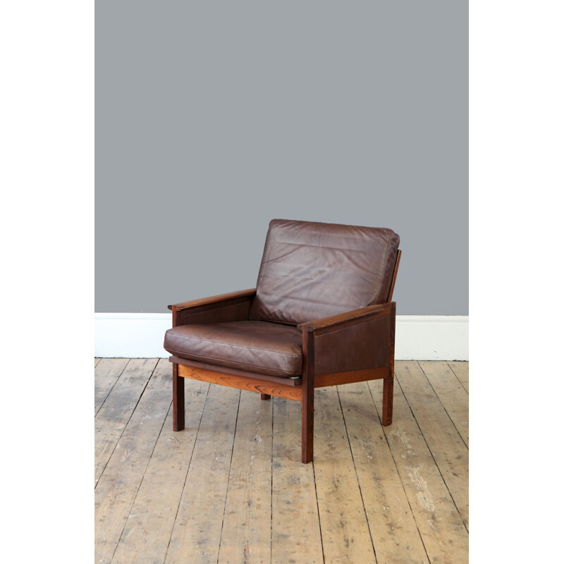 Vintage Rosewood Capella Armchair by Illum Wikkelso - 1960s