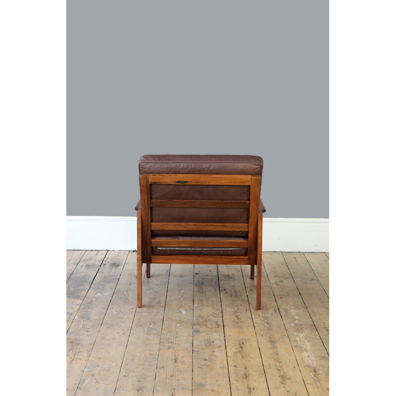 Vintage Rosewood Capella Armchair by Illum Wikkelso - 1960s