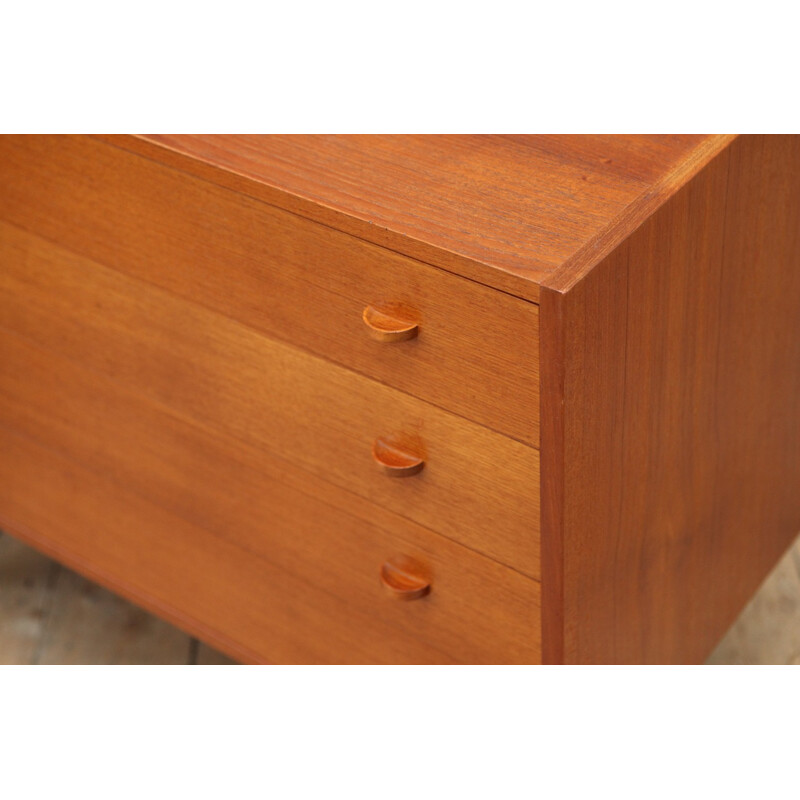 Vintage Low Teak Chest of Drawers - 1960s