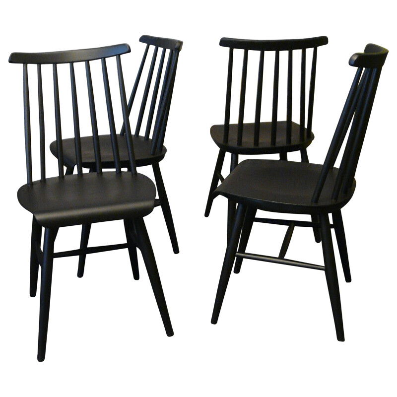 Suite of 4 "Fanett" chairs, Ilmari TAPIOVAARA - 1950s