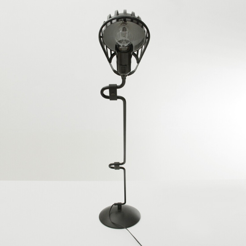 Lampe de table Igloo Black vintage en métal par Tommaso Cimini pour Lumina - 1980