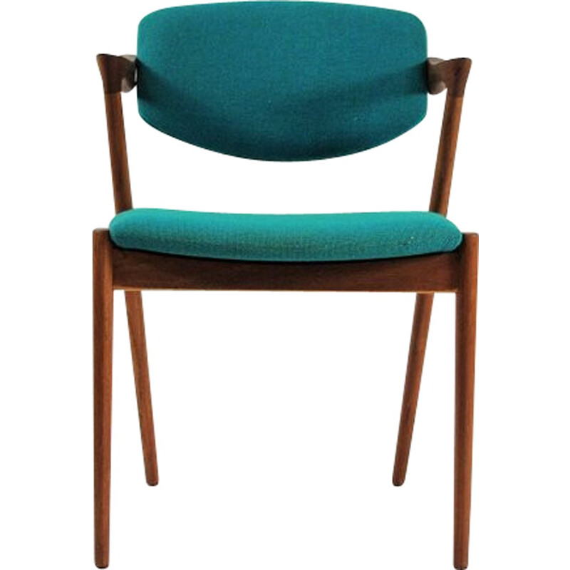 1960s Kai Kristiansen Set of 8 Model 42 Dining Chairs in Teak