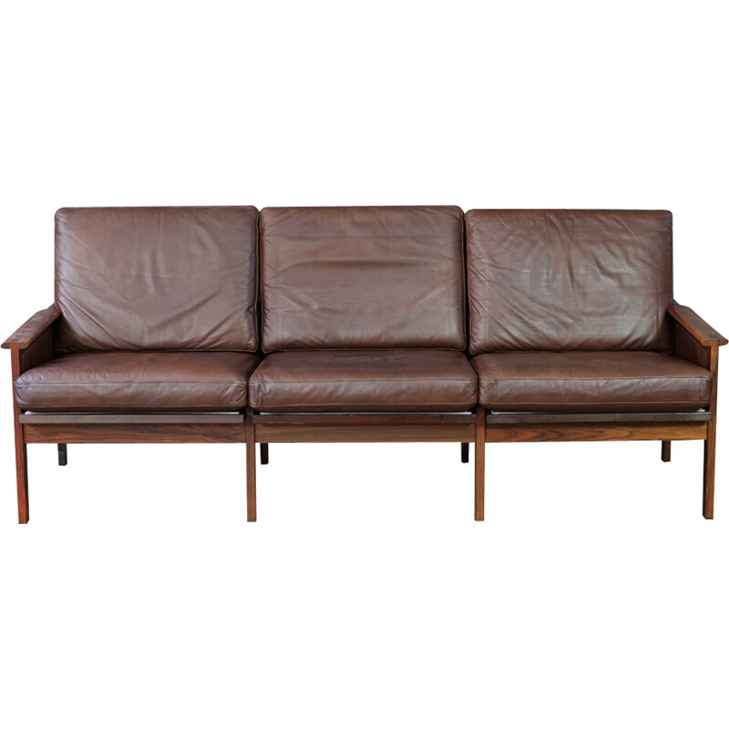 Vintage Rosewood Capella Sofa by Illum Wikkelso - 1960s