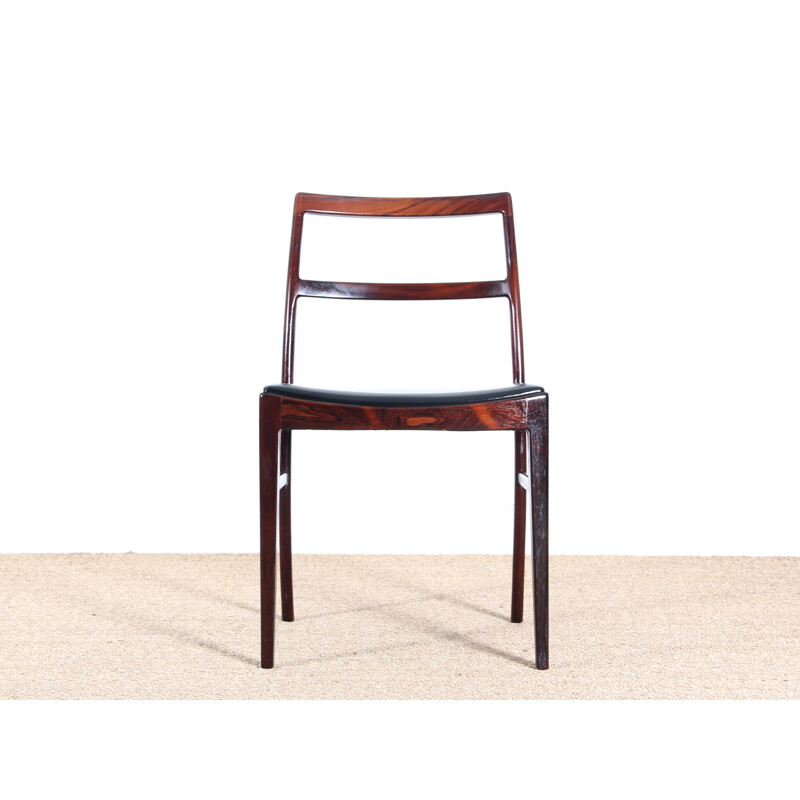 Set of 6 vintage scandinavian chairs in Rio Rosewood model 42 - 1960s