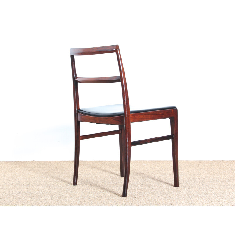 Set of 6 vintage scandinavian chairs in Rio Rosewood model 42 - 1960s