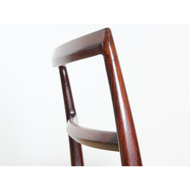 Set of 6 vintage scandinavian chairs in Rio Rosewood model 42 - 1960s