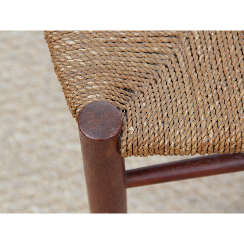 Pair of Scandinavian teak stools model 316 by Peter Hvidt & Orla Molgaard Nielsen for Soborg Mobelfabrik - 1960s