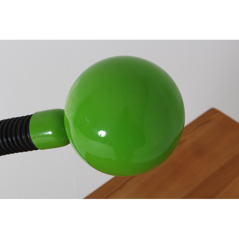 Vintage Green Metal Clamp Lamp - 1980s