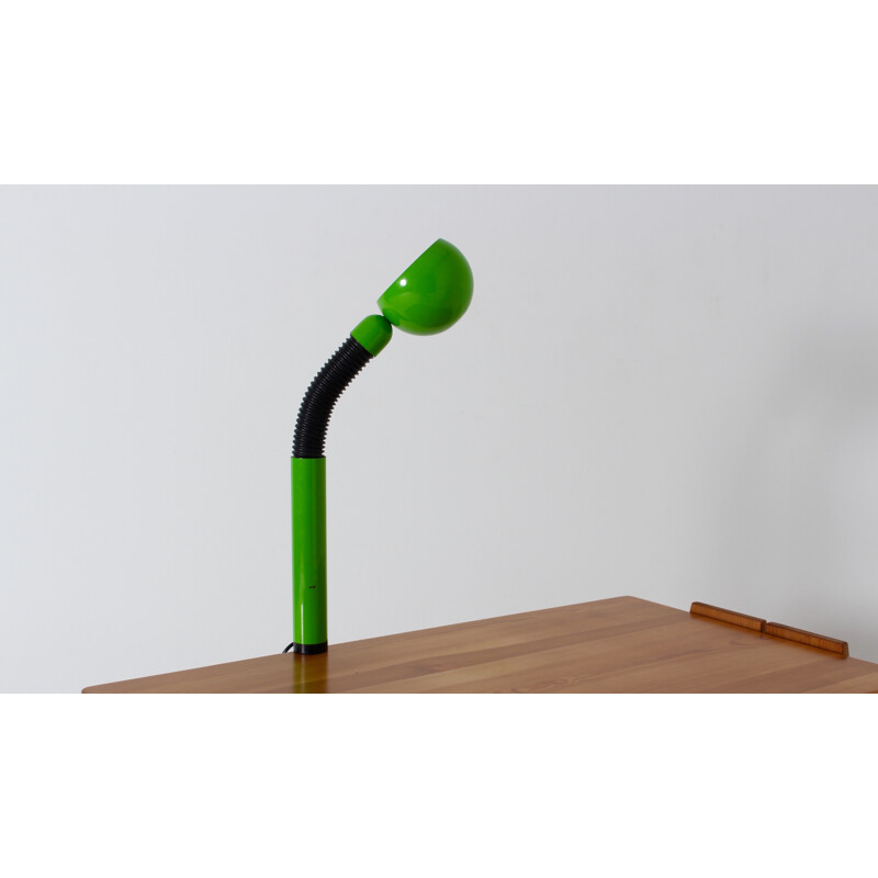 Vintage Green Metal Clamp Lamp - 1980s