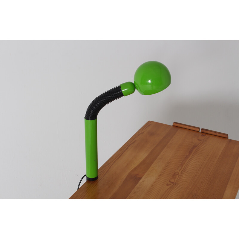 Vintage Green Metal Clamp Lamp - 1980s