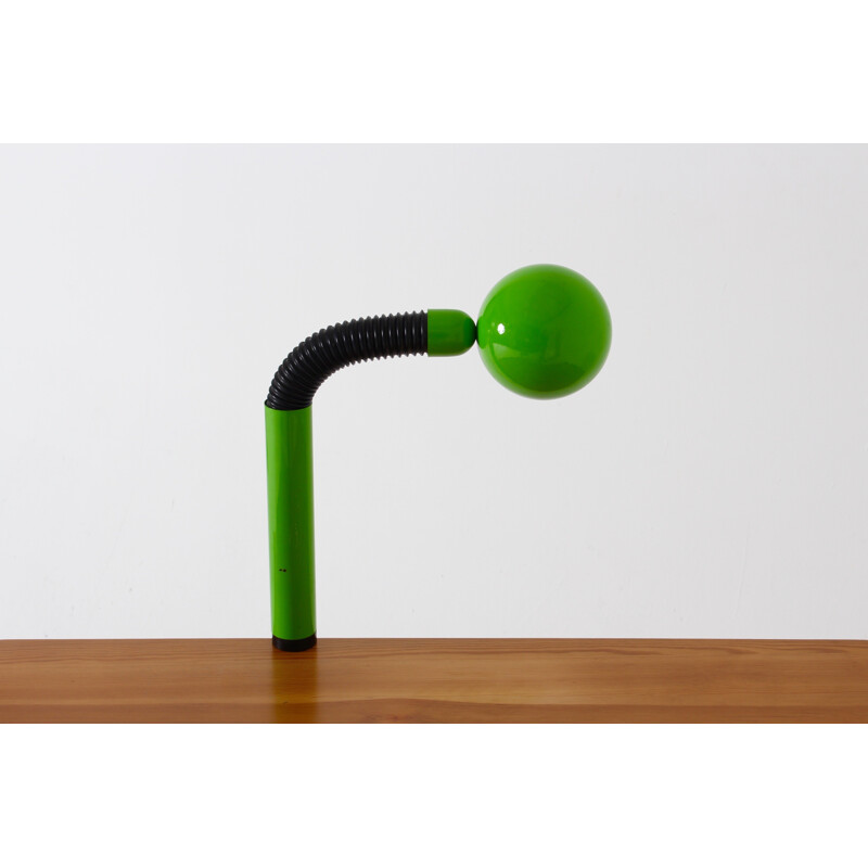 Vintage Green Metal Clamp Lamp - 1980s