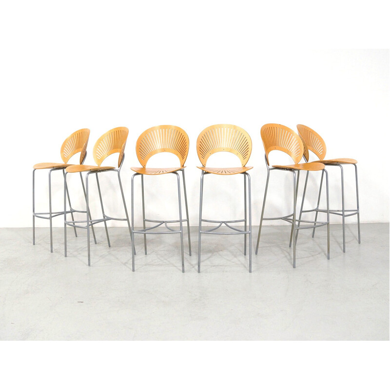 Set of 6 vintage  "Trinidad" barstool by Nanna Ditzel for Fredericia Furniture - 1990s