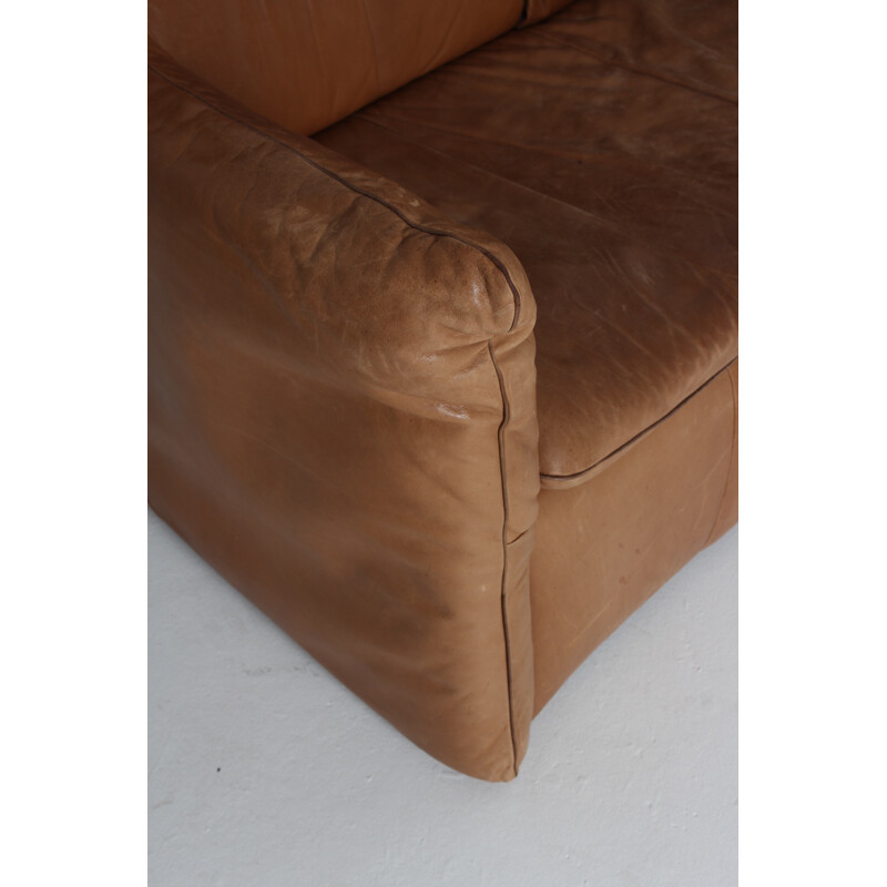 Vintage 2-Seater Sofa in Cognac Leather by Gerard van den Berg for Montis - 1970s