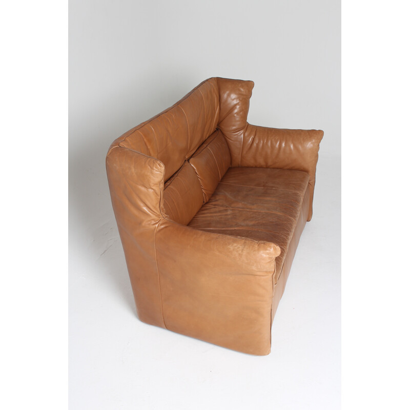 Vintage 2-Seater Sofa in Cognac Leather by Gerard van den Berg for Montis - 1970s