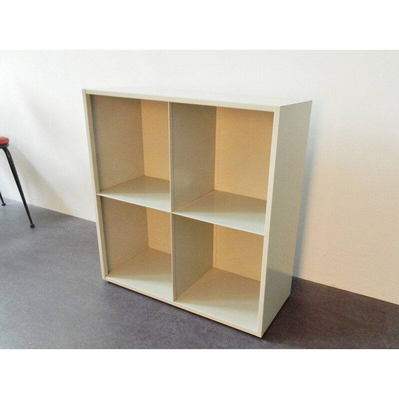 Vintage scandinavian industrial bookcase in metal - 1960s