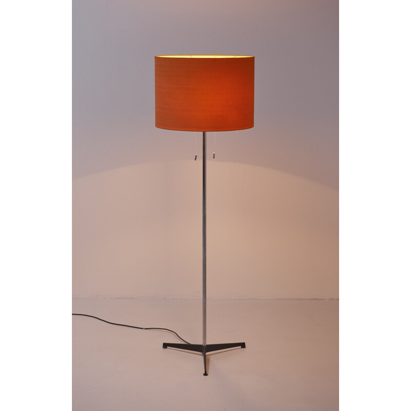 Vintage Floor lamp with steel 3 star foot by Staff Leuchten - 1950s