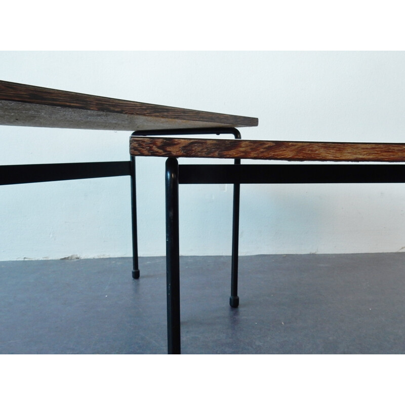 Paire de tables gigognes vintage Twello par Martin Visser, 1950