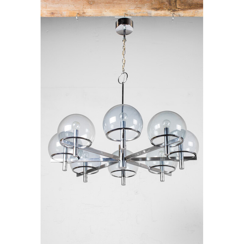 Vintage XXL Chandelier by Gaetano Sciolari - 1970s