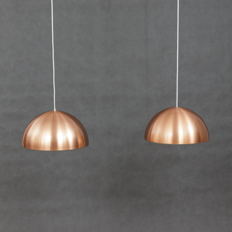 Vintage pair of Louisiana copper lamps by Vilhelm Wohlert - 1960s