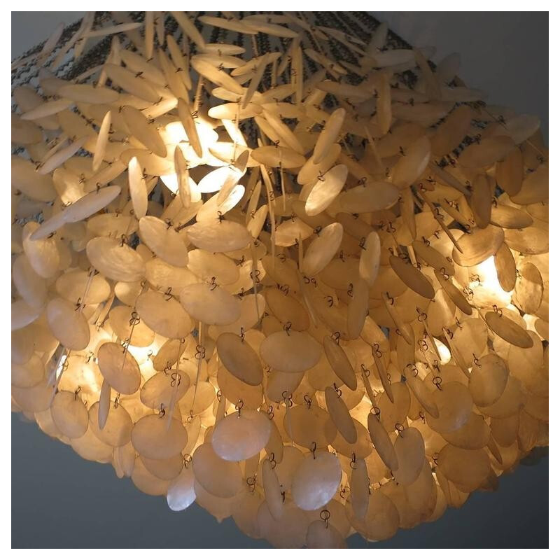 Vintage "Fun 7DM" chandelier by Verner Panton for J.Luber AG - 1960s