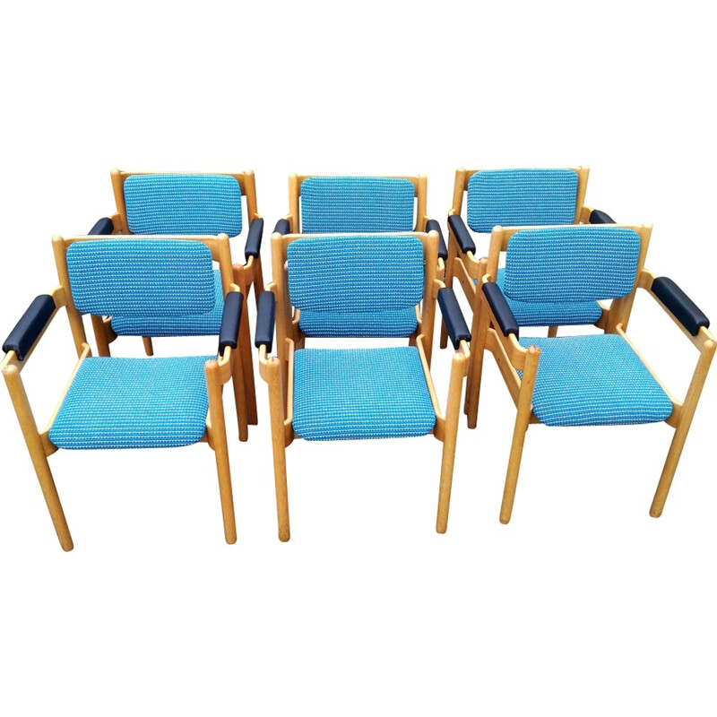 Set of 6 vintage armchairs - 1970s