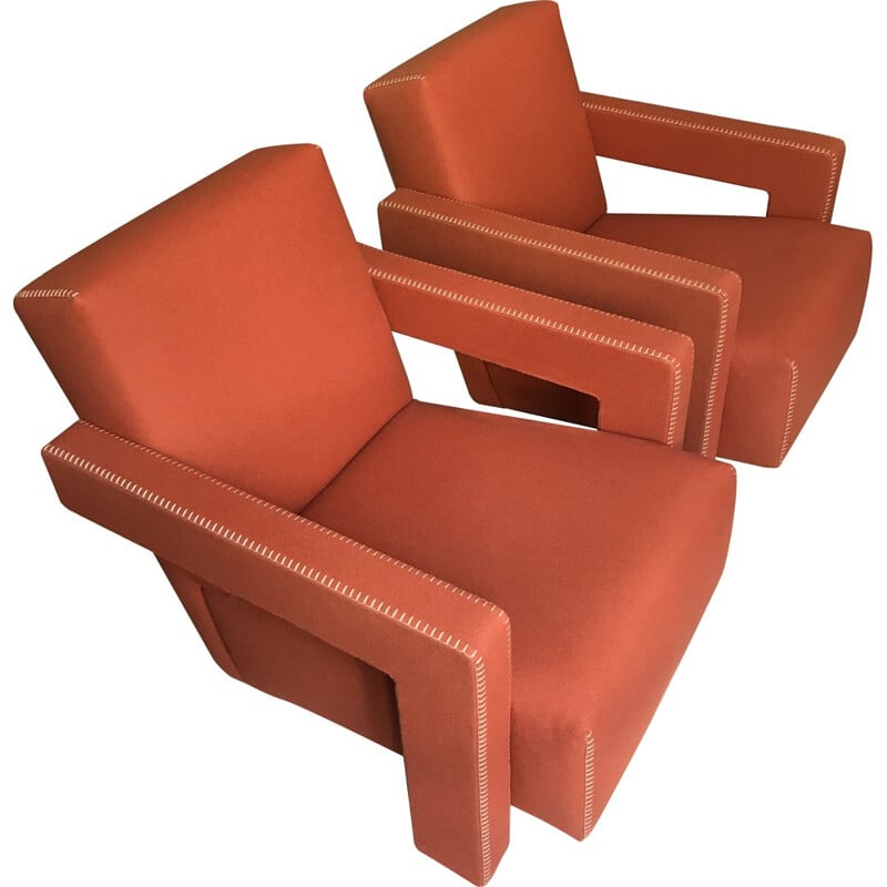 Paire de fauteuils Utrecht vintage par Gerrit Rietveld pour Cassina - 2000