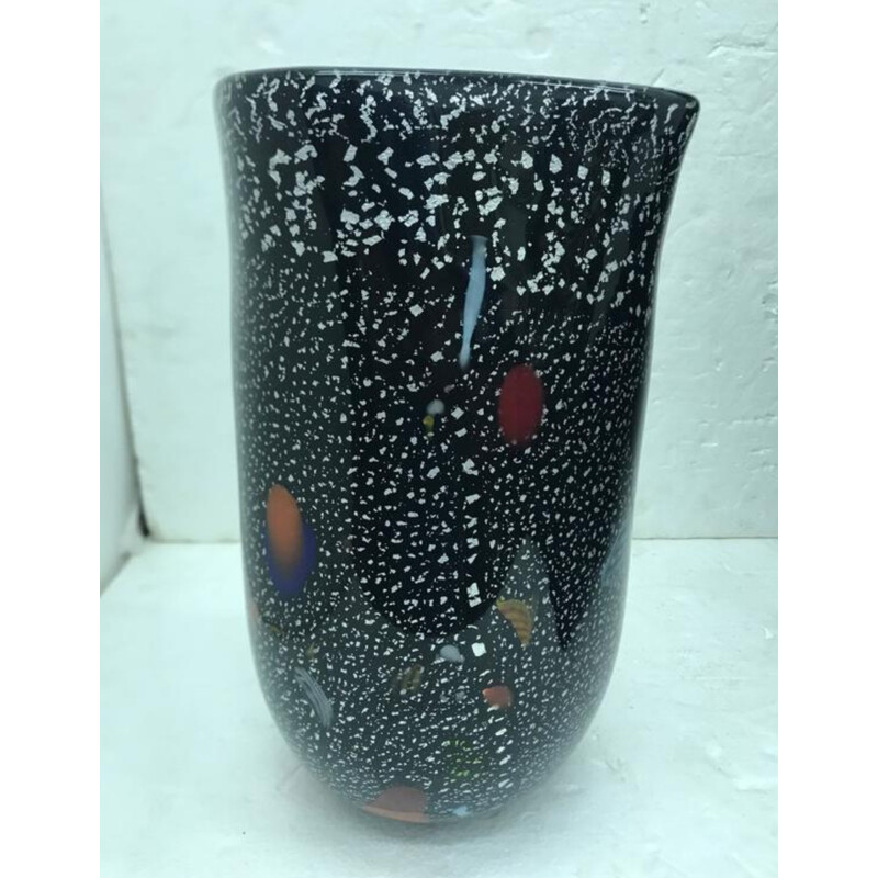 Vase vintage en verre de Murano, Italie1980