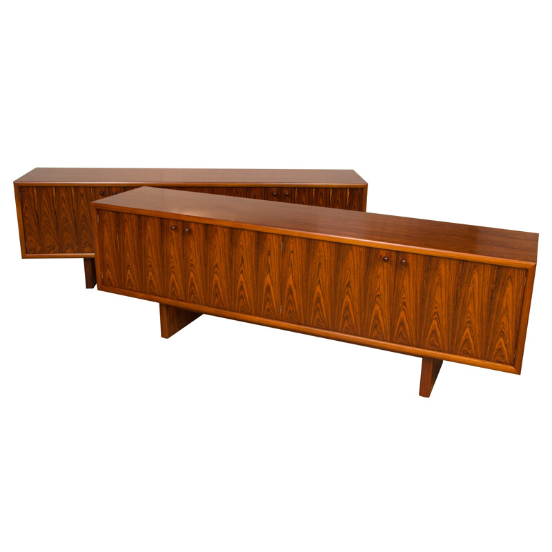 Vintage pair of rosewood sideboards by Martin Hall for Gordon Russell - 1970s